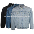 Blue Colour With Fleece And Custom Men Jean Jacket